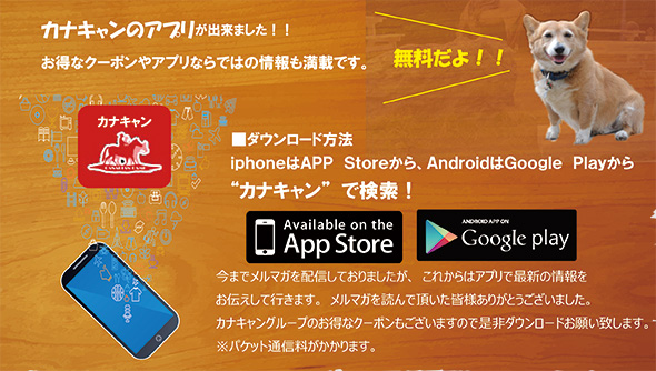 カナキャンのアプリが出来ました！！